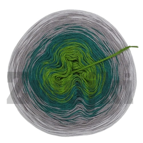 ZWOJEK Less Ba61 - paproć/ciemny szmaragd/beton/jasny szary