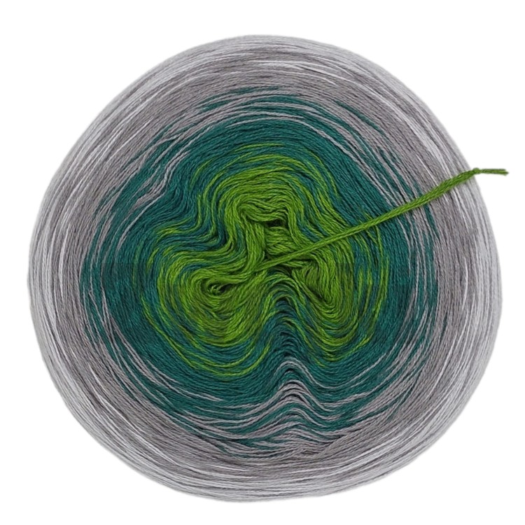 ZWOJEK Less Ba61 - paproć/ciemny szmaragd/beton/jasny szary