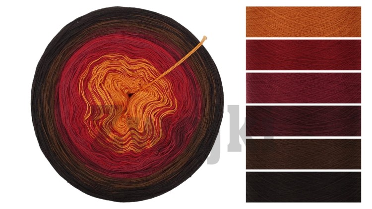 ZWOJEK Less Ba58 Red Moon - koniak/burgund/malaga/morwa/brązowy/czekolada