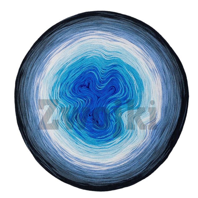 ZWOJEK Less Ba57 Scary Mary- azur/cyjan/jasny błękit/biały/blady błękit/denim/granitowy/navy