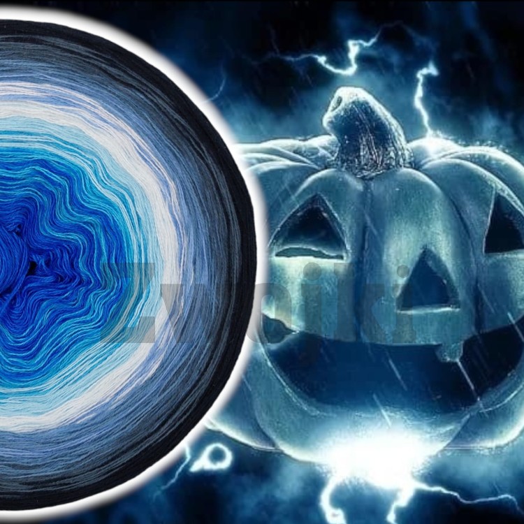 ZWOJEK Less Ba57 Scary Mary- azur/cyjan/jasny błękit/biały/blady błękit/denim/granitowy/navy