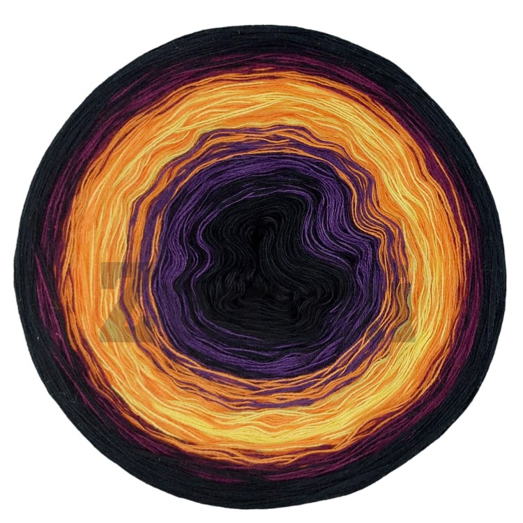 ZWOJEK Less Ba55 Witches night -- czarny/fiolet/mango/żółty/mango/wino/czarny