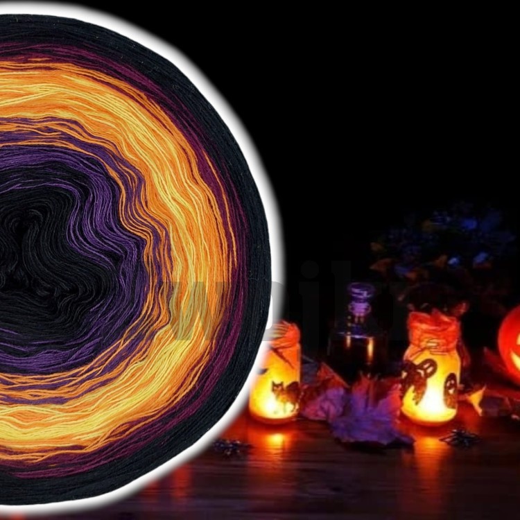 ZWOJEK Less Ba55 Witches night -- czarny/fiolet/mango/żółty/mango/wino/czarny