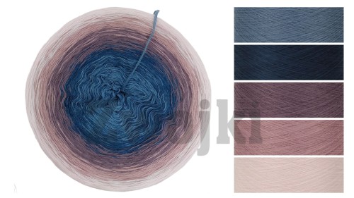 ZWOJEK Less Ba47 - denim/ciemnoniebieski/blady fiolet/brudny roż/pastelowy róż