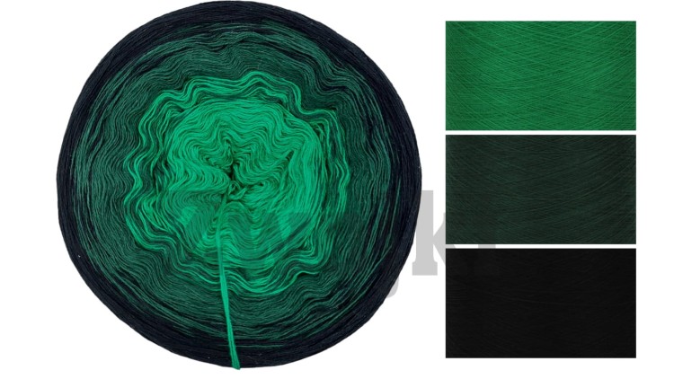 ZWOJEK Less Ba46 - absynt/butelkowa zieleń/czarny