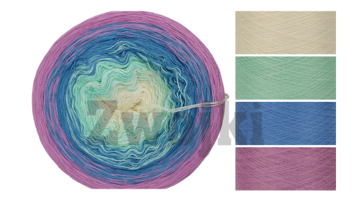 ZWOJEK Less Ba40 - krem/mięta/niebieski/wrzos