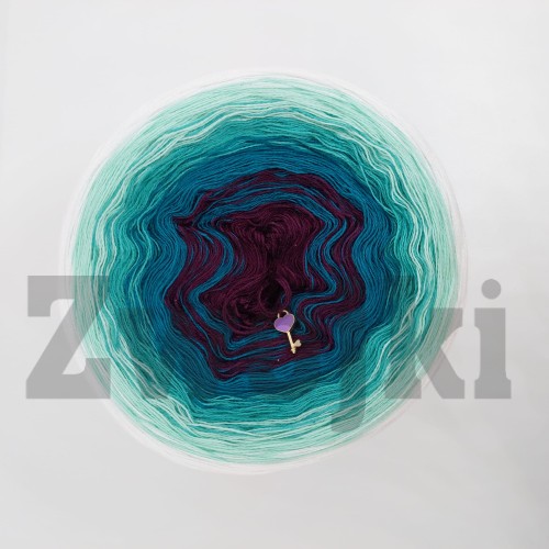 ZWOJEK Ba27 - wino/malachit/szmaragd/mięta/biały