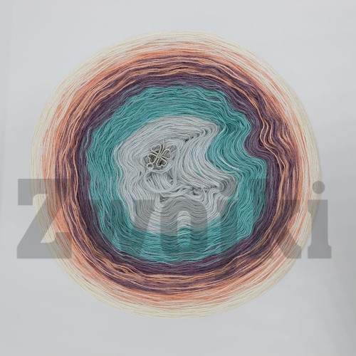 ZWOJEK Less Ba22 - jasny szary/blady fiolet/brzoskwinia/krem