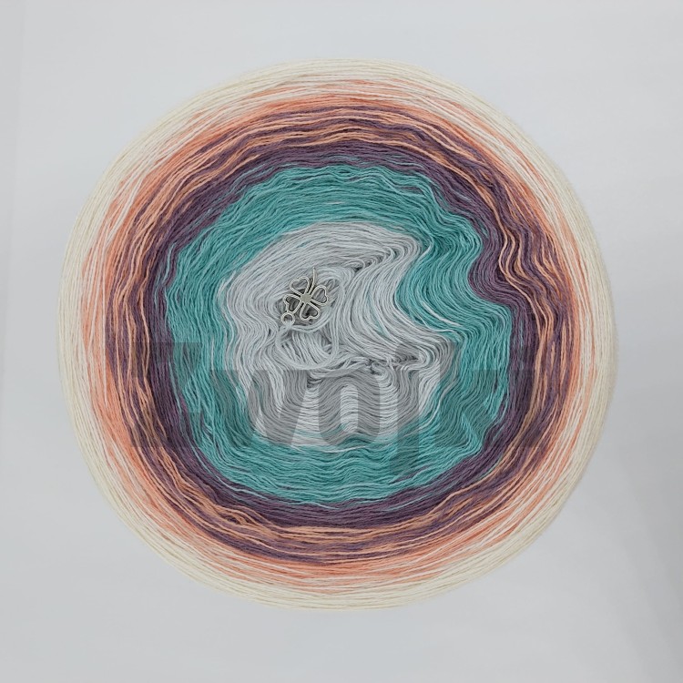 ZWOJEK Less Ba22 - jasny szary/blady fiolet/brzoskwinia/krem