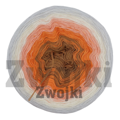 ZWOJEK Less Ba20 - ciepły brąz/mango/brzoskwinia/krem/jasny szary
