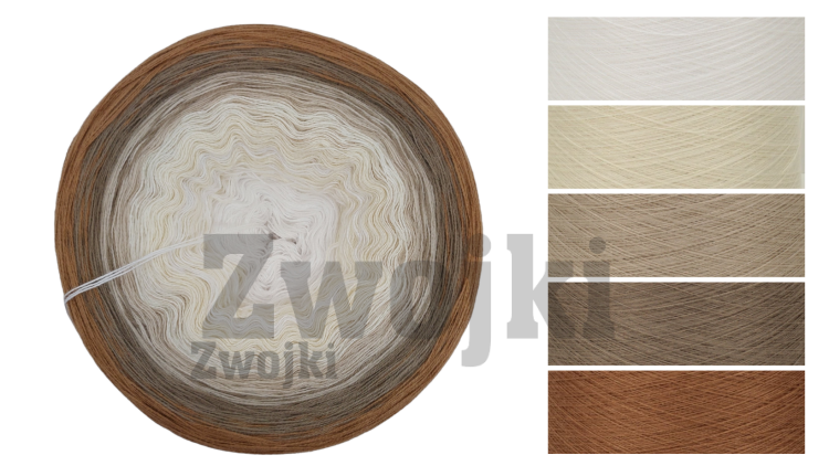ZWOJEK Less Ba15 - biały/krem/zimny beż/glina/ciepły brąz