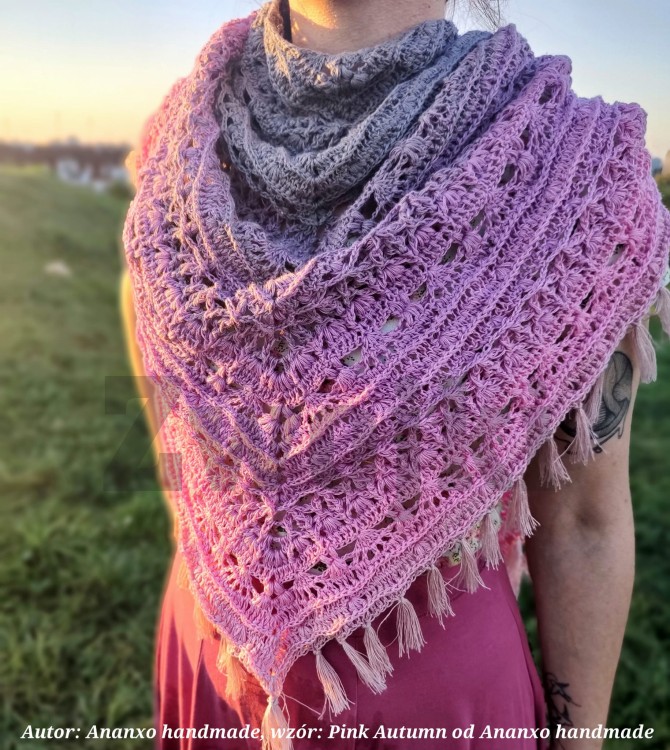 Autor: Ananxo handmade, wzór: Pink Autumn od Ananxo handmade
