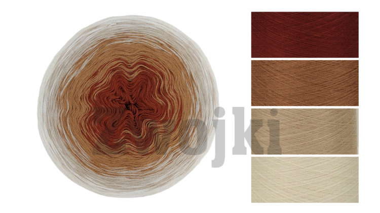 ZWOJEK Less Ba89 - kasztan/ciepły brąz/ciepły beż/krem