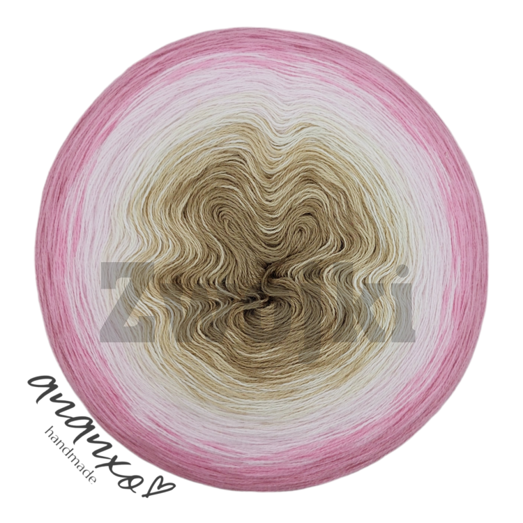 ZWOJEK Less Ba93 - ciemny beż/jasny beż/pudrowy beż/pastelowy róż/jasny róż/róż/malinowy róż