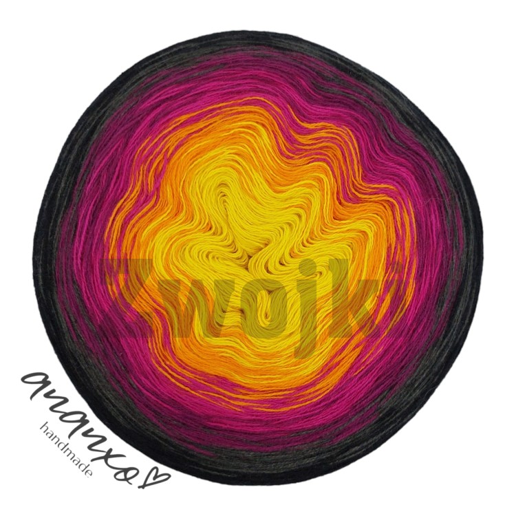 ZWOJEK Less Ba104 by ananxo handmade- słoneczko/mandarynka/gorący róż/jeżyna/ciemny szary/czarny