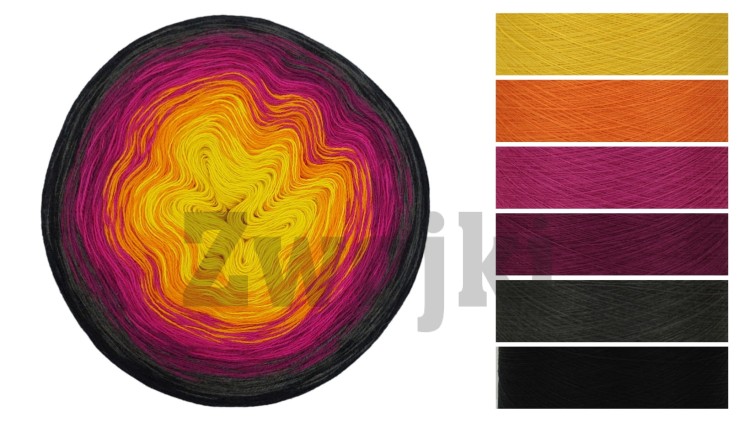 ZWOJEK Less Ba104 by ananxo handmade- słoneczko/mandarynka/gorący róż/jeżyna/ciemny szary/czarny