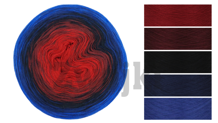 ZWOJEK Less Ba110 - burgund/morwa/navy/granat/lapis
