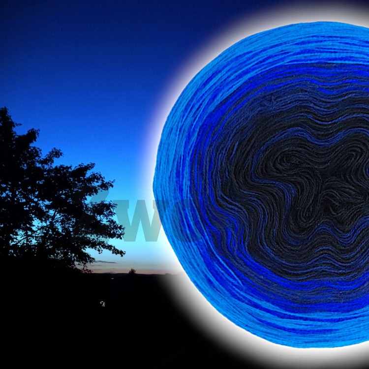 ZWOJEK Less Ba112  - Summer Nightsky by Zaplątane Linki  - navy/granat/kobalt/lazur