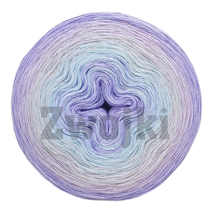 ZWOJEK Less Ba117  - Kwitnący Dzwoneczek - fiołek/jasny błękit/jasny szary/lawenda