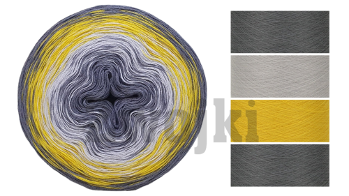 ZWOJEK Less Ba127  - Światłocień - średni szary/jasny szary/słoneczko/średni  szary