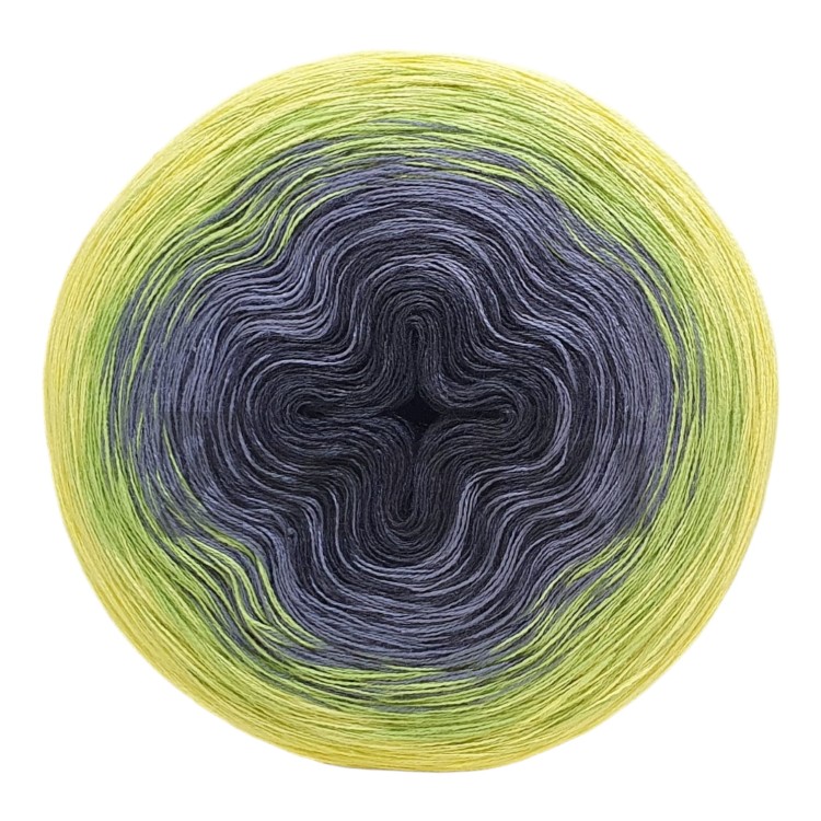 ZWOJEK Less Ba128  - Cytrynówka - ciemny szary/średni szary/jasna zieleń/żółty