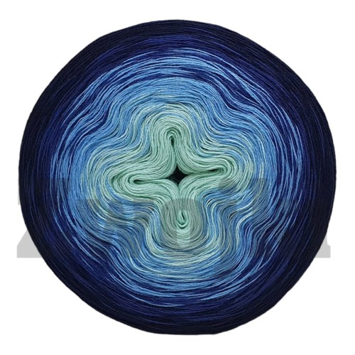 ZWOJEK Less Ba129  - Morskie tajemnice - mięta/cyjan/ciemnoniebieski/navy