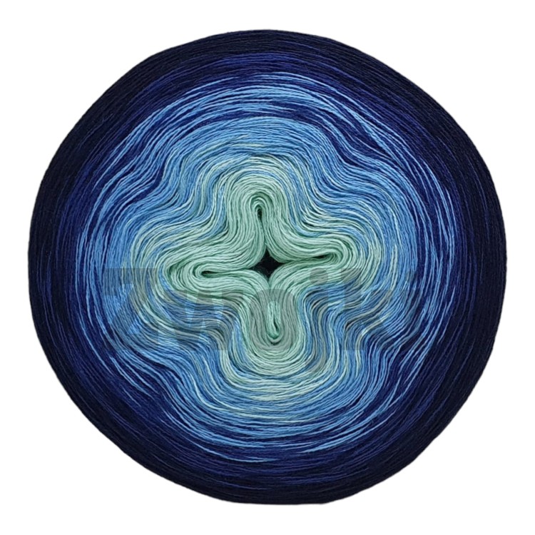 ZWOJEK Less Ba129  - Morskie tajemnice - mięta/cyjan/ciemnoniebieski/navy