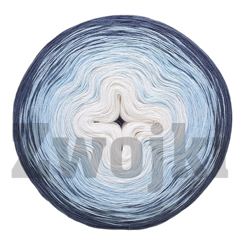 ZWOJEK Less Ba130  - Górski potok - kreda/jasny błękit/granitowy