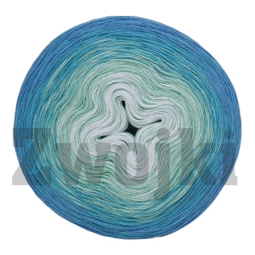 ZWOJEK Less Ba131  - Perła mórz - biały/mięta/turkus/cyjan