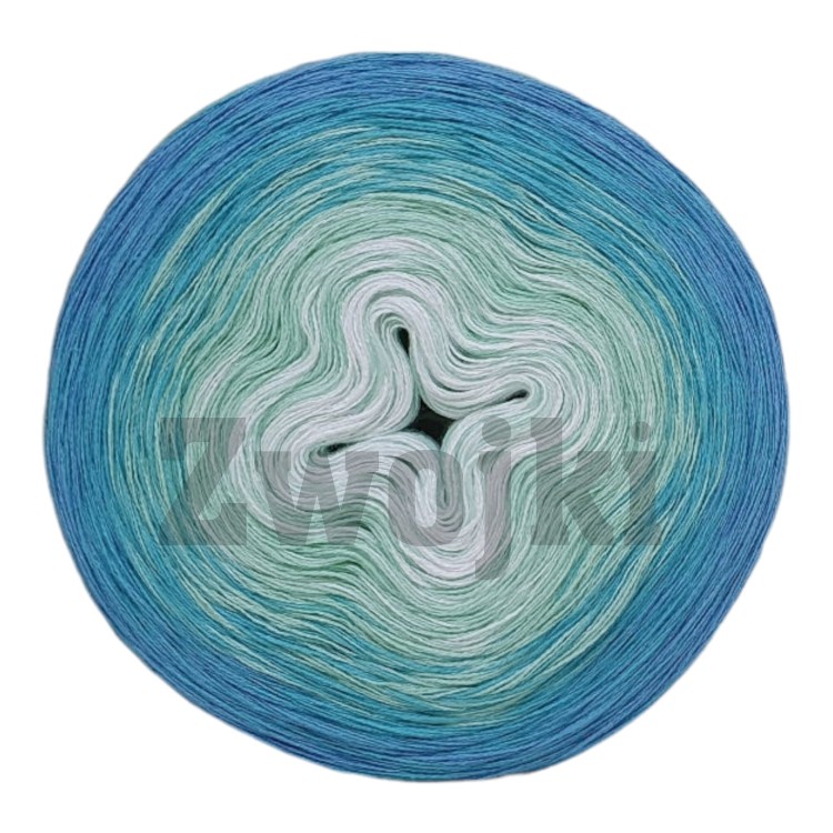 ZWOJEK Less Ba131  - Perła mórz - biały/mięta/turkus/cyjan