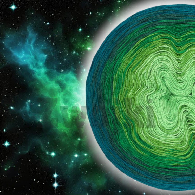 ZWOJEK Less Ba113  - Nebula by Zaplątane Linki  - ogórek/zieleń/absynt/ciemny  szmaragd/malachit