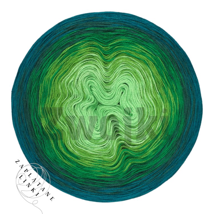 ZWOJEK Less Ba113  - Nebula by Zaplątane Linki  - ogórek/zieleń/absynt/ciemny  szmaragd/malachit