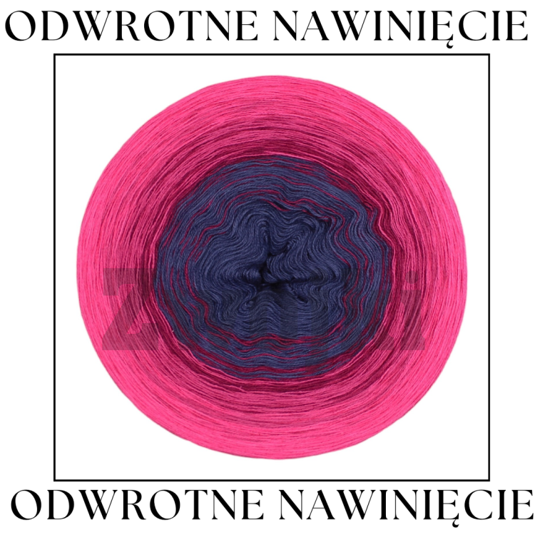 Odwrotne nawinięcie_ZWOJEK Less Ba114  - Tropical Sunset by Zaplątane Linki  - fuksja/piwonia/jeżyna/ciemnoniebieski