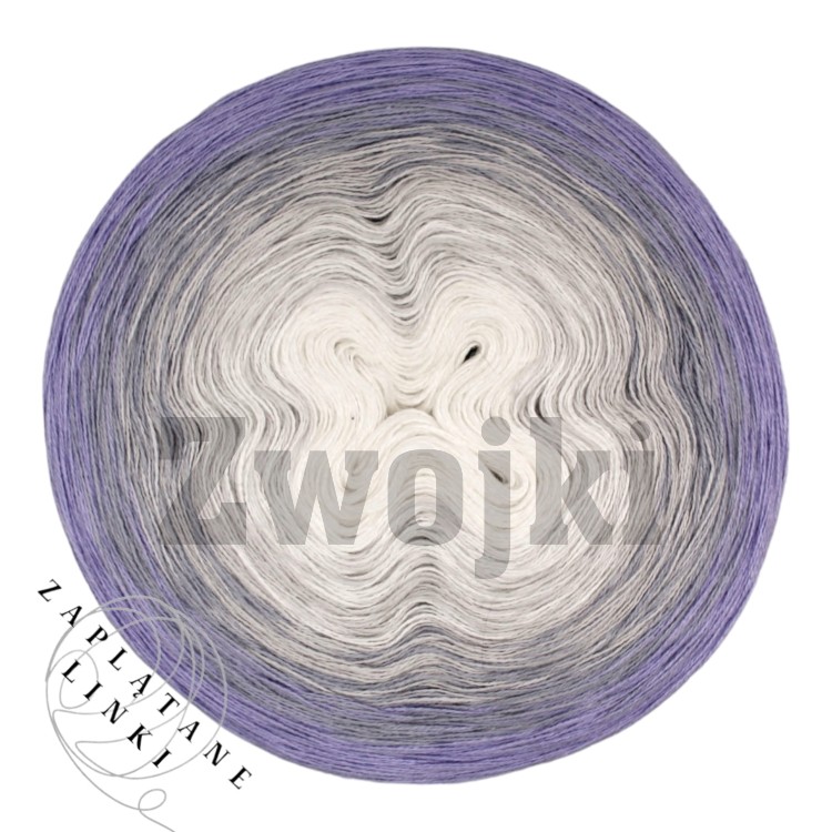 ZWOJEK Less Ba115  - Full Moon by Zaplątane Linki  - kreda/jasny szary/stalowy/fiołek