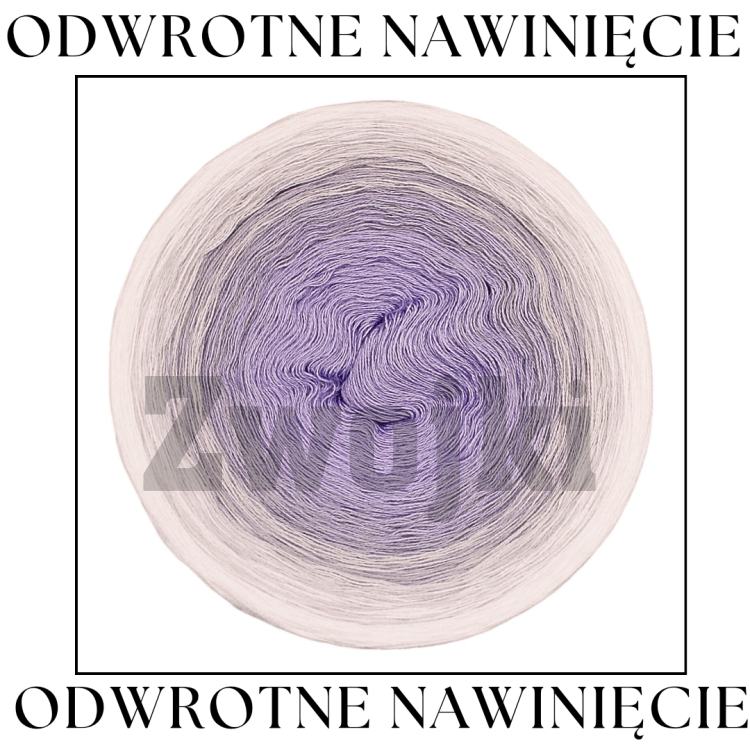 Odwrotne nawinięcie_ZWOJEK Less Ba115  - Full Moon by Zaplątane Linki  - kreda/jasny szary/stalowy/fiołek