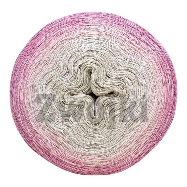 ZWOJEK Less Ba138  -  Kwiat Liczi - jasny beż/pudrowy beż/jasna morela/malinowy róż