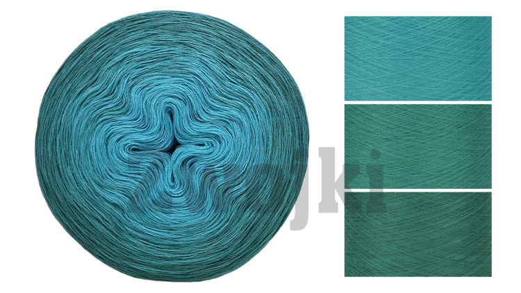 ZWOJEK Less Ba140  - Ocean Vibes  - turkus/szmaragd/morski