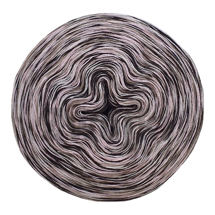 Zwojek Melanż  Mel-F 04 -  jasna morela/pudrowy beż/glina/czekolada, 4 nitki