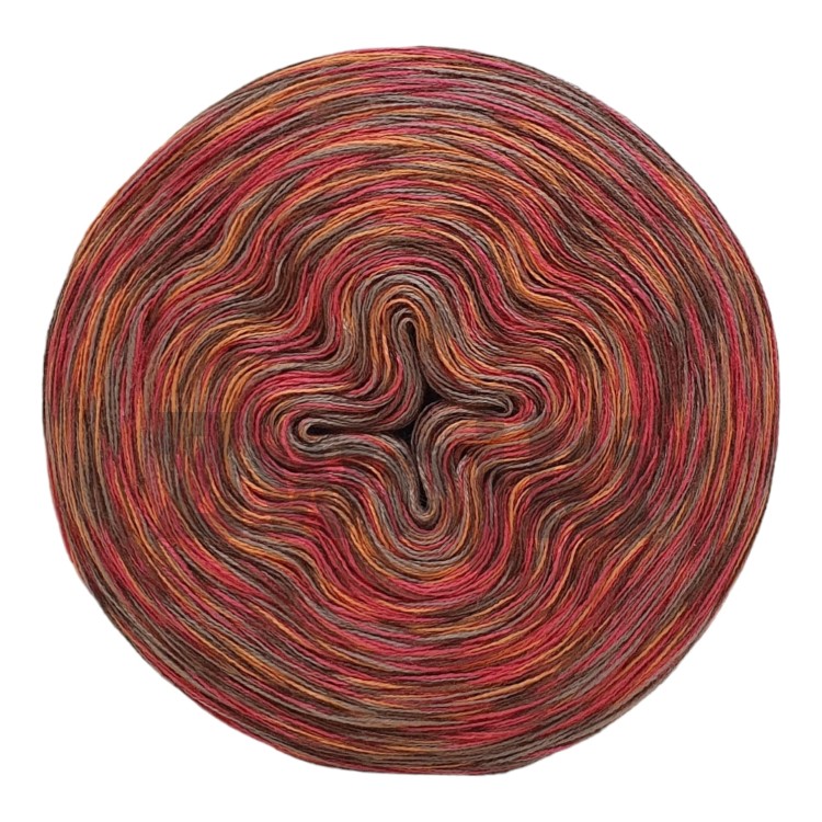 Zwojek Melanż  Mel-F 05 -  mango/papaja/glina/orzech, 4 nitki