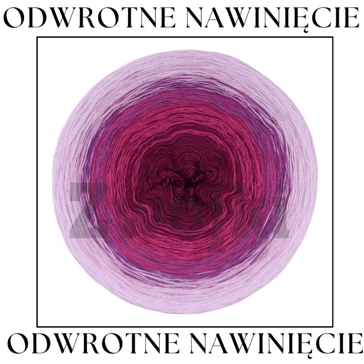 Odwrotne nawinięcie_ZWOJEK Less Ba139 -  Jagodowe Love -  lawenda/ametyst/oleander/piwonia/jeżyna