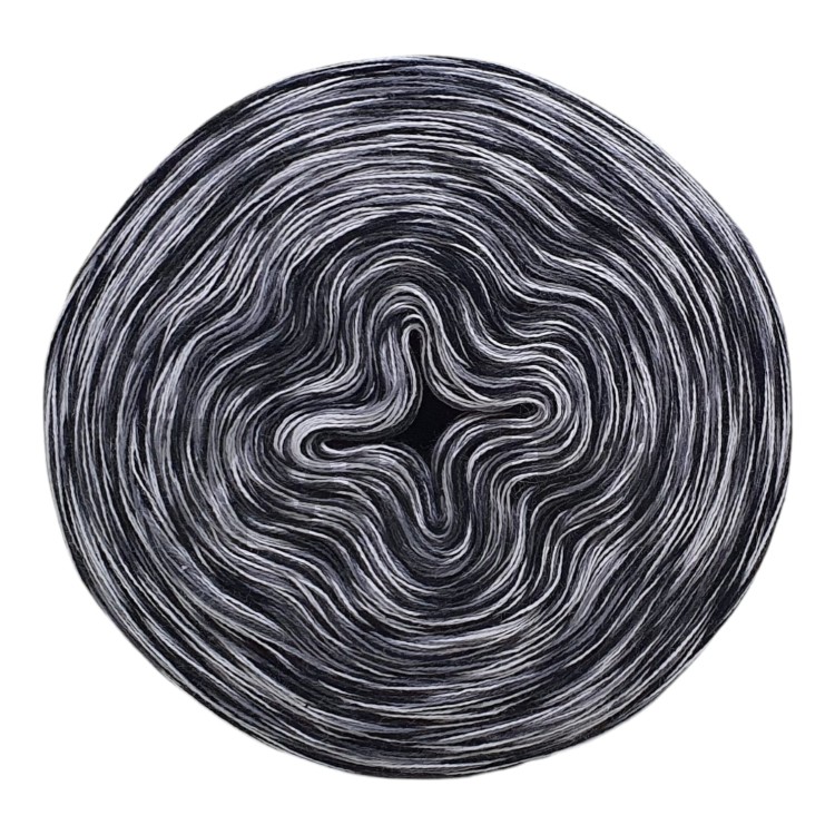 Zwojek Melanż  Mel-F 25 - jasny szary/średni szary/ciemny szary/czarny, 4 nitki