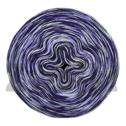 Zwojek Melanż  Mel-F 28 - fiołek/fiolet/jasna mięta/ciemny szary, 4 nitki