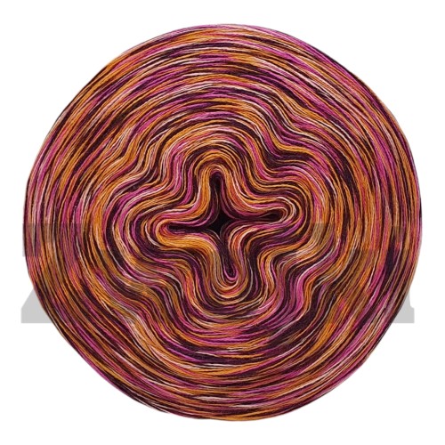 Zwojek Melanż  Mel-F 29 - wino/fuksja/brzoskwinia/mango, 4 nitki