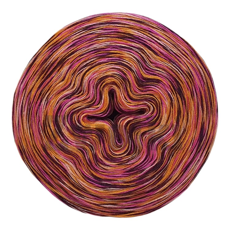 Zwojek Melanż  Mel-F 29 - wino/fuksja/brzoskwinia/mango, 4 nitki