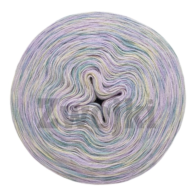 Zwojek Melanż  Mel-F 31 - wanilia/jasny róż/lawenda/patyna, 4 nitki