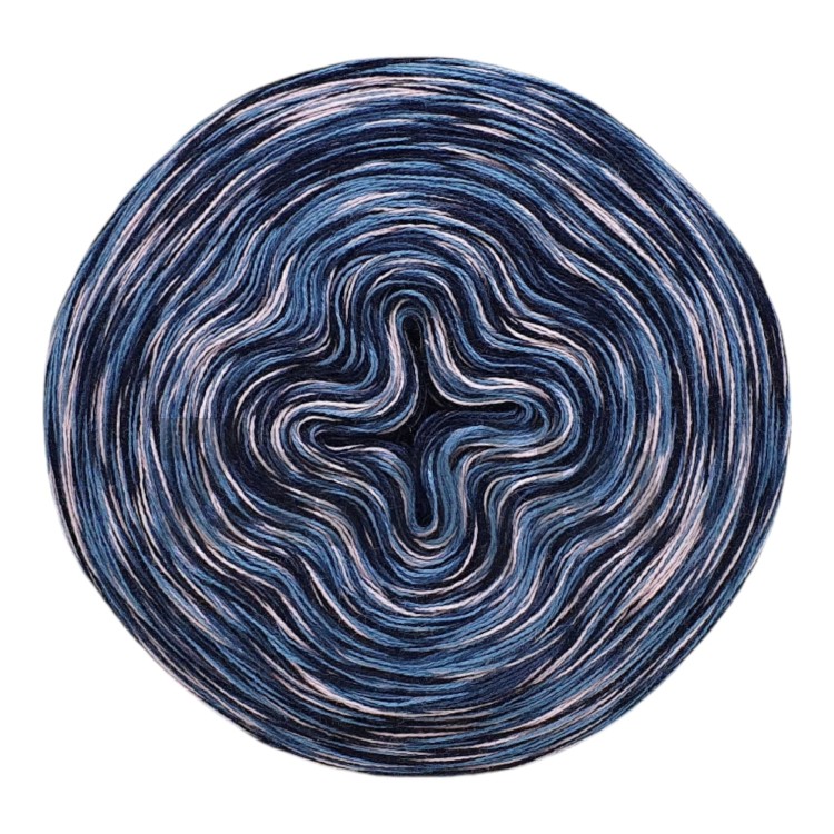 Zwojek Melanż  Mel-F 33 - petrol/jasny petrol/navy/jasna morela, 4 nitki