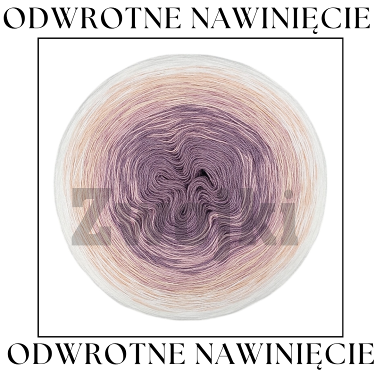 Odwrotne nawinięcie_ZWOJEK Less Ba02 - kreda/łososiowy róż/brudny róż/blady fiolet