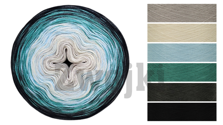 ZWOJEK FL13  - szarobeżowy/krem/jasny błękit/morski/ciemny szary/czarny