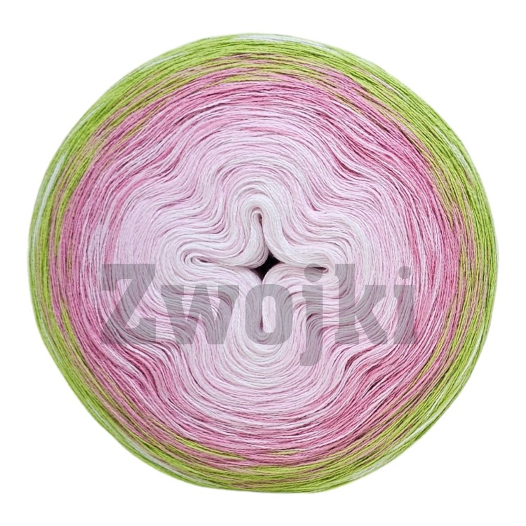 ZWOJEK FL14  - biały/jasny róż/malinowy róż/jasna zieleń