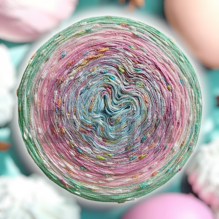 ZWOJEK DeLux Cukrowe Jarmarki motek ombre kolorowy pastelowy